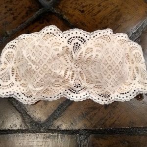 Victoria's Secret crochet lace strapless bra